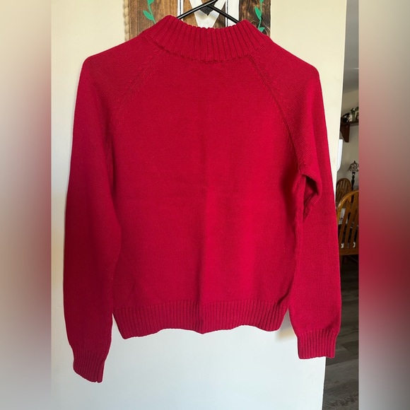 Jeanne Pierre Red Crew Neck Pull-On Sweater, Medium Weight, Women’s Sz S - Picture 3 of 14